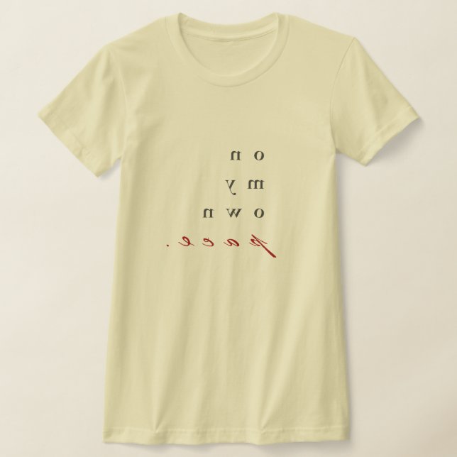Camiseta no meu próprio ritmo! tipografia inversa motivacio (Postura )