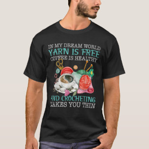 Camiseta No Meu Sonho Mundo O Café Livre É Saudável C