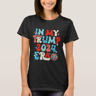 Camiseta No Meu Trump 2024 Era Disco Groovy Retro Funny Don