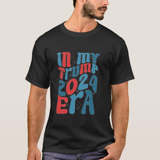 Camiseta No Meu Trump 2024 Era Groovy Trump 2024 Re Eleitor (Frente)