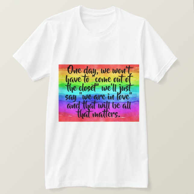Camiseta No More Coming Out Of The Closet Pride (Frente do Design)