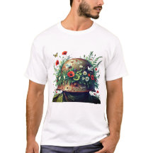 No More War: Peace Helmet Floral Design