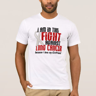 Camiseta No NAMORADA do câncer pulmonar da luta