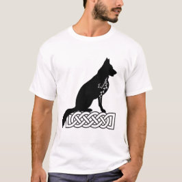 Camiseta Nó Negra do Marinheiro do german shepherd Loki