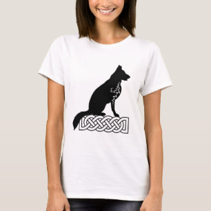 Camiseta Nó Negra do Marinheiro do german shepherd Loki