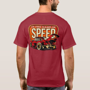 Camiseta No Nome Da Velocidade Carro Esportivo Europeu Clás