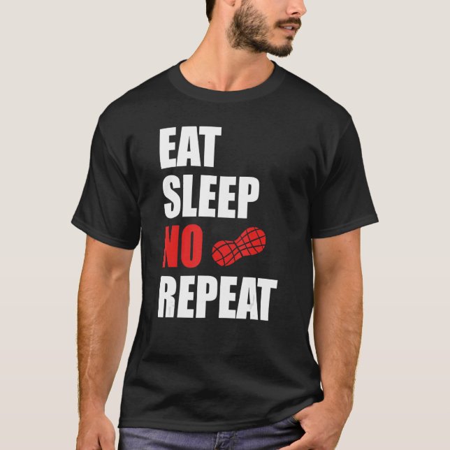 Camiseta No Nut Novembro Sleep No Nut Repeat NNN Meme (Frente)