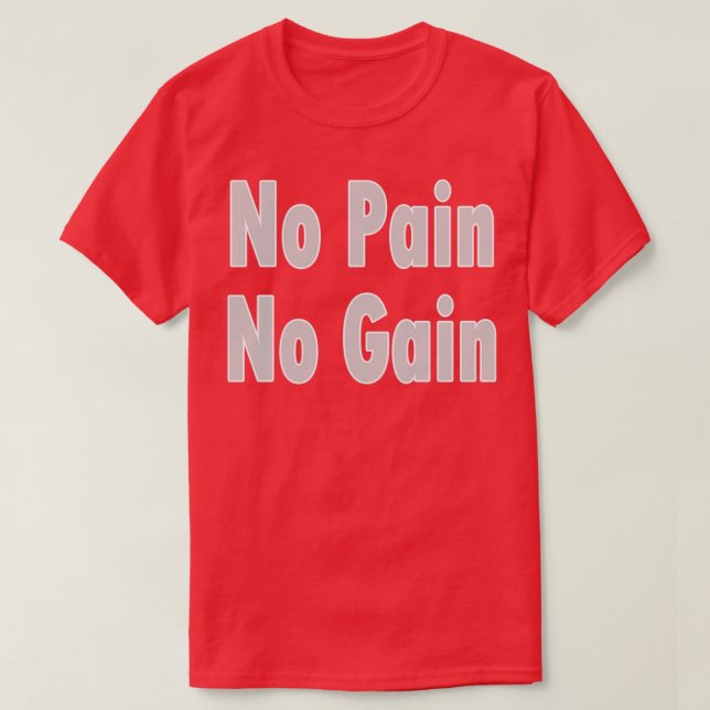 Camiseta No Pain No Gain Cap (Frente do Design)