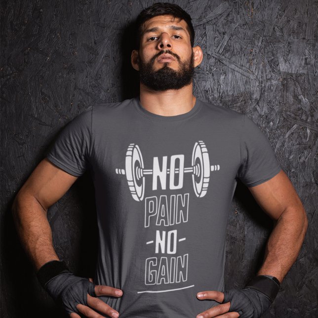 Camiseta No Pain No Gain Hantel Motiv (Criador carregado)