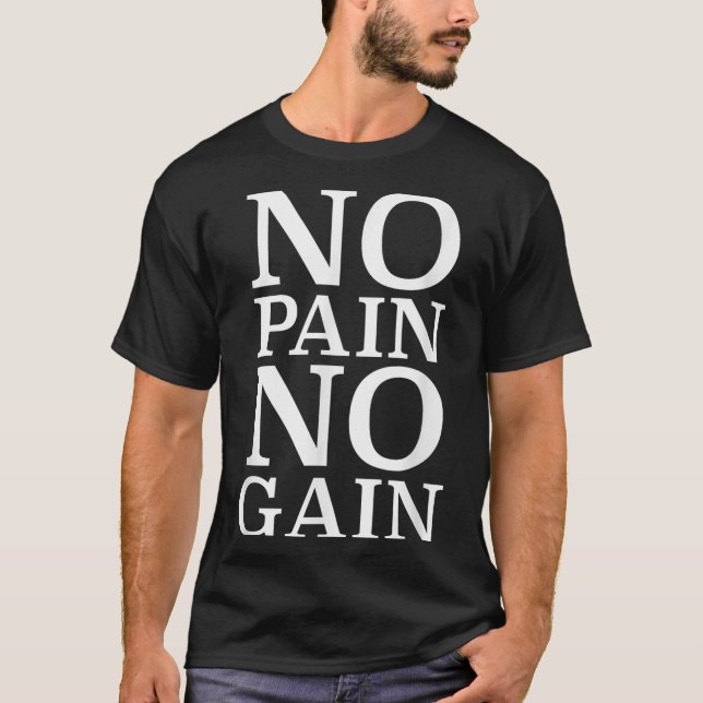 Camiseta No Pain No Gain Motivation  (Frente)