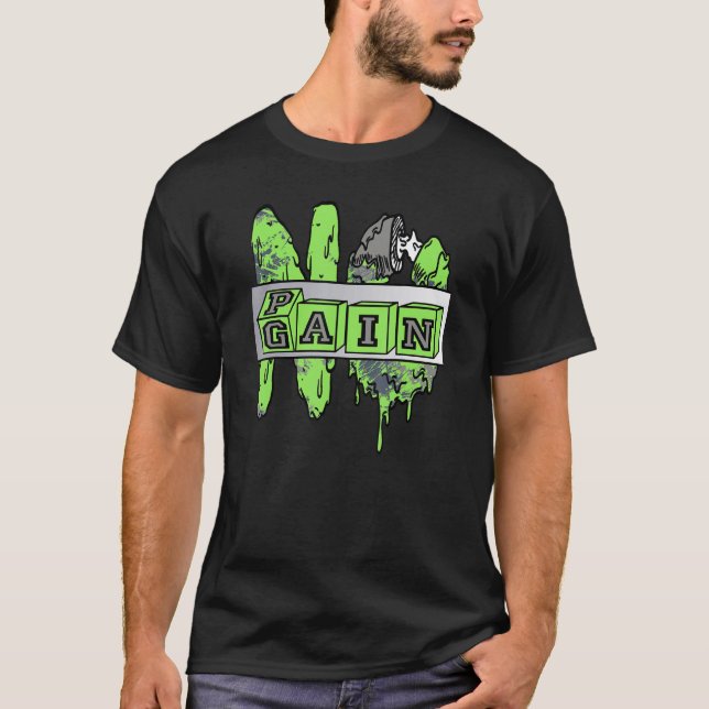 Camiseta No Pain No Gain Yup Retro Green Bean 5s Unisex Mat (Frente)