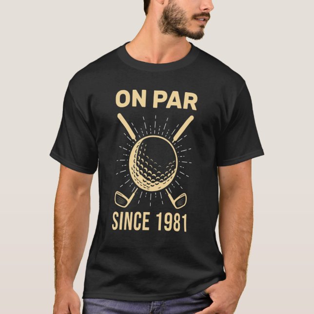 Camiseta No Par Desde 1981 Golfer 40 anos (Frente)