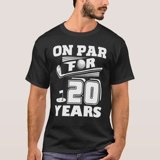 Camiseta No Par Por 20 Anos Jogador De Golfe 20 Birthd (Frente)