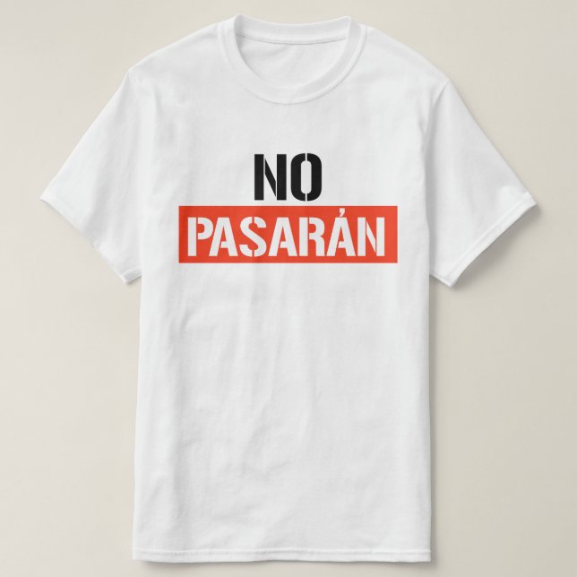 Camiseta No Pasaran (Frente do Design)