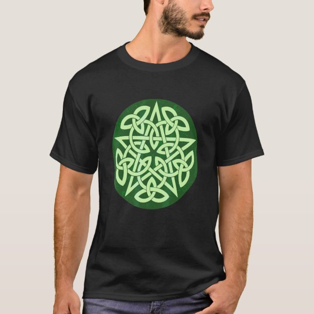 Camiseta Nó Pentáculo da Wicca Oculista Celta (Frente)