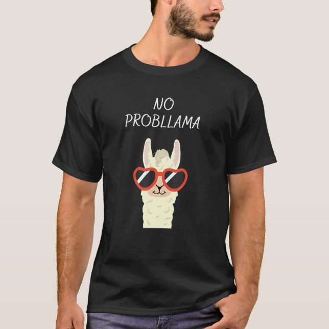 Camiseta No Probllama  Alpaca Pun Alpaca  Alpaca (Frente)