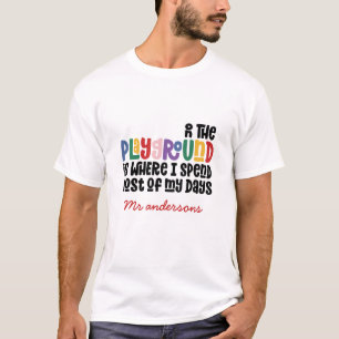 Camiseta No recreio, tipografia, presente de professor mode