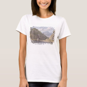 Camiseta No rio Elbe, perto de Lowositz em Saxony, placa
