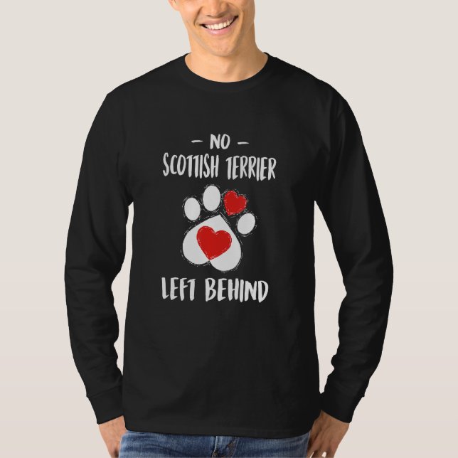 Camiseta No Scottish Terrier Left Behind Dog Walker  Dog Wa (Frente)