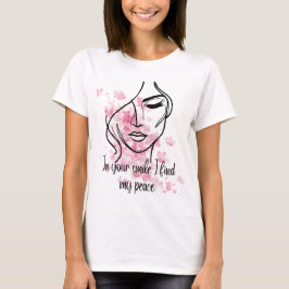 Camiseta "No Seu Sorriso Eu Encontro Minha Paz" - Linha Min