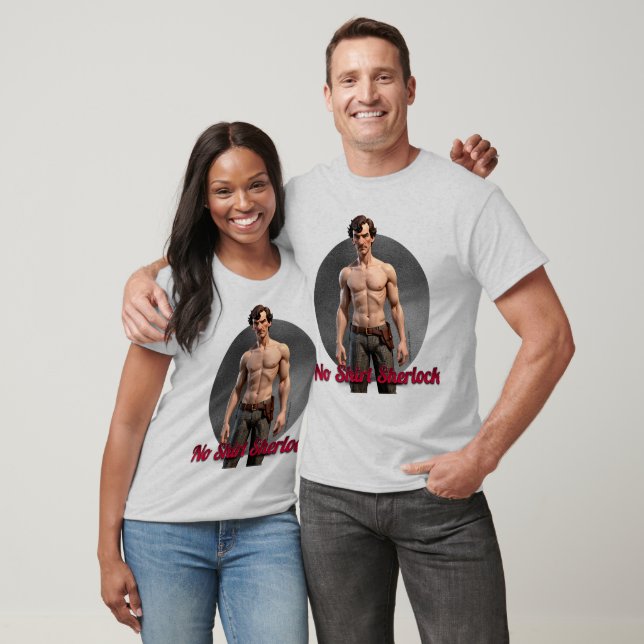 Camiseta "No Shirt Sherlock" (Unissex)