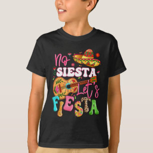 Camiseta No Siesta Vamos Fiesta Guitar Cinco De Mayo Mexica