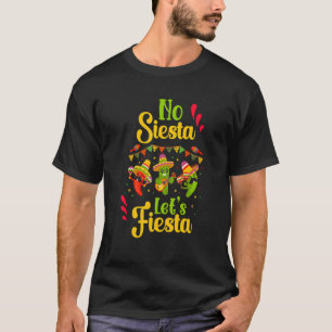 Camiseta No Siesta Vamos Fiesta Mexicana Maracas Sombrero