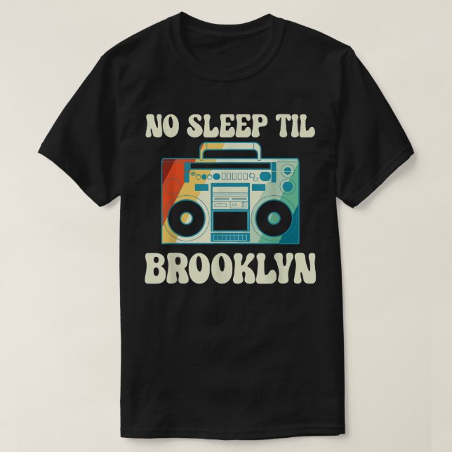 Camiseta No Sleep Til Brooklyn, I Love The 80s  (Frente do Design)