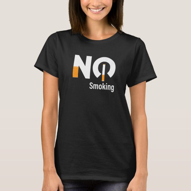 Camiseta No Smoke Stop Smoking Healthy Life Quote (Frente)