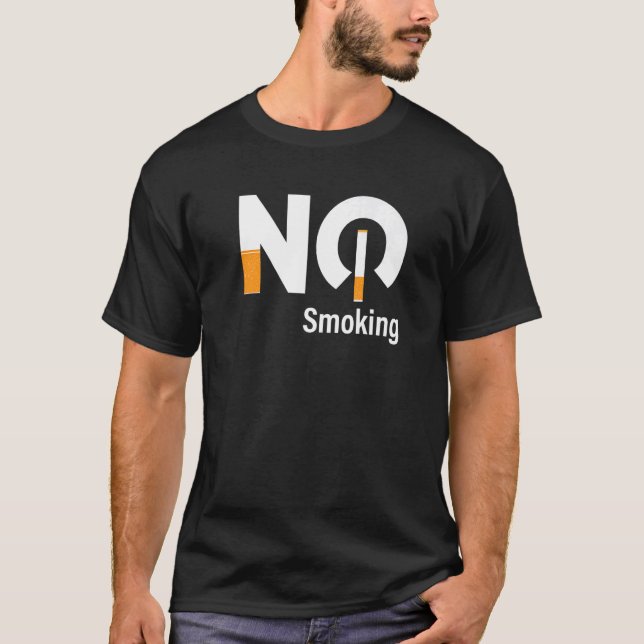 Camiseta No Smoke Stop Smoking Healthy Life Quote (Frente)