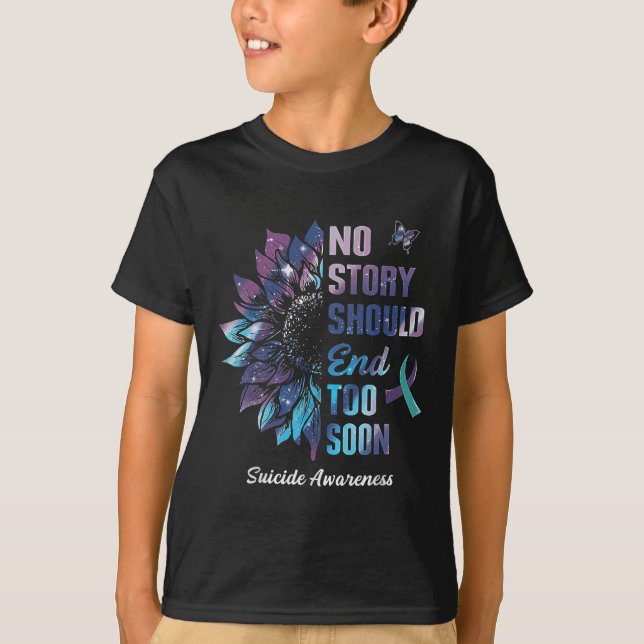 Camiseta No Story Should End Too Soon Suicide Prevention Aw (Frente)