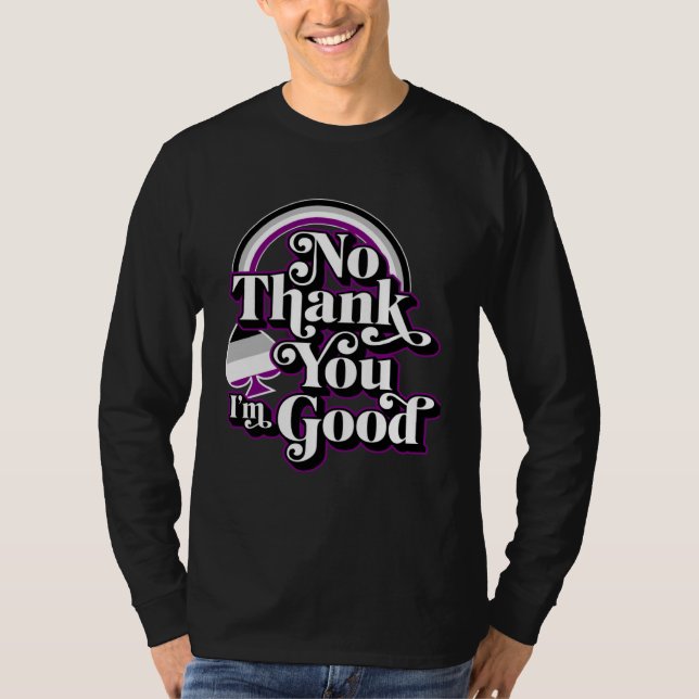 Camiseta No Thank You I m Good Ace Symbol Rainbow Asexual P (Frente)