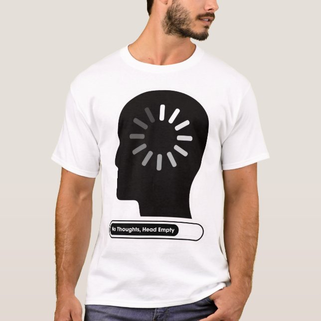 Camiseta No Thoughts Head Empty Minimalist Head (Frente)