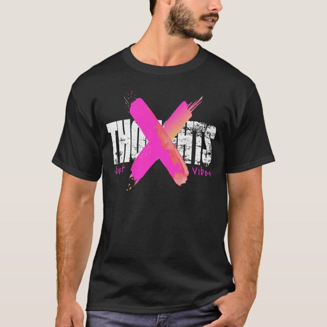 Camiseta No Thoughts Just Vibes – Camiseta Minimal (Frente)