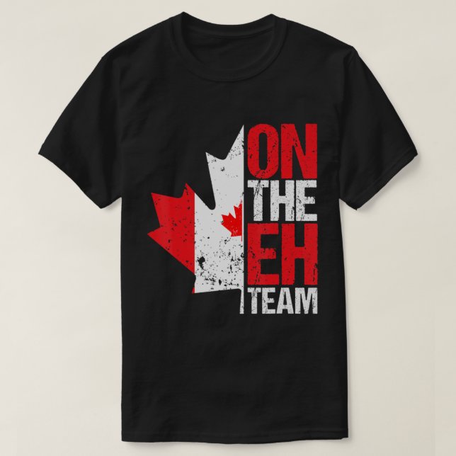 Camiseta No Time Eh Canada Day Maple Leaf Canadian Flag (Frente do Design)