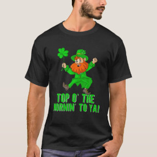 Camiseta No Topo Da Manhã, Para Ya Cotação Leprechaun Rua P