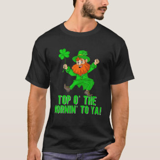 Camiseta No Topo Da Manhã, Para Ya Cotação Leprechaun Rua P