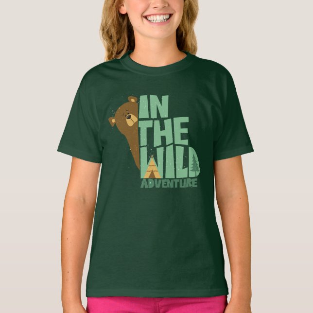 Camiseta No Urso De Aventura Selvagem (Frente)