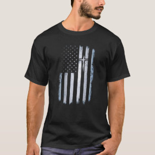 Camiseta No verso da bandeira americana, cruze o Patrimônio