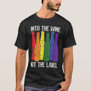 Camiseta No Vinho Não No Rótulo Orgulho Bissexual Beber