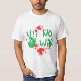Camiseta No War - Anti-War Protest Handprint Design