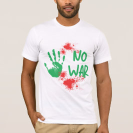 Camiseta No War - Anti-War Protest Handprint Design