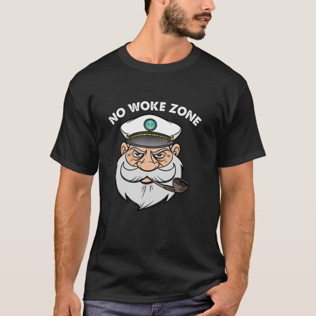 Camiseta No Woke Zone Anti-Democrata Liberal Leftist Funny  (Frente)