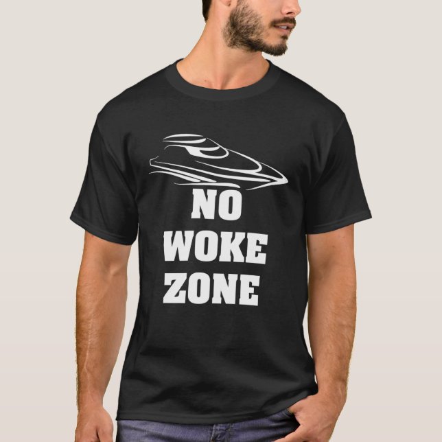 Camiseta No Woke Zone Anti-Democrata Liberal Leftist Pro Re (Frente)