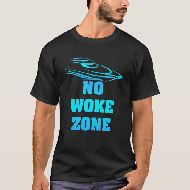 Camiseta No Woke Zone Anti-Democrata Liberal Leftist Pro Re (Frente)