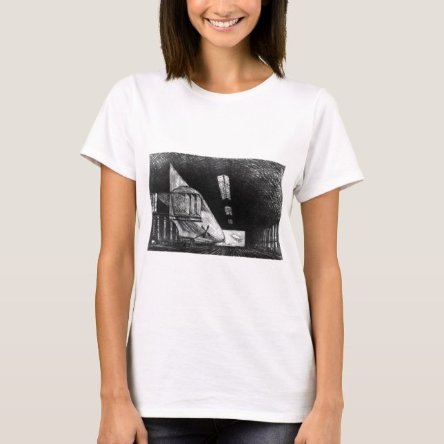 Camiseta No Zeppelin Shed, Leipzig - Joseph Pennell (Frente)