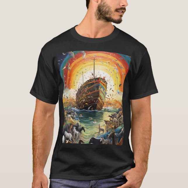 Camiseta Noahs Ark Watercolor (Frente)
