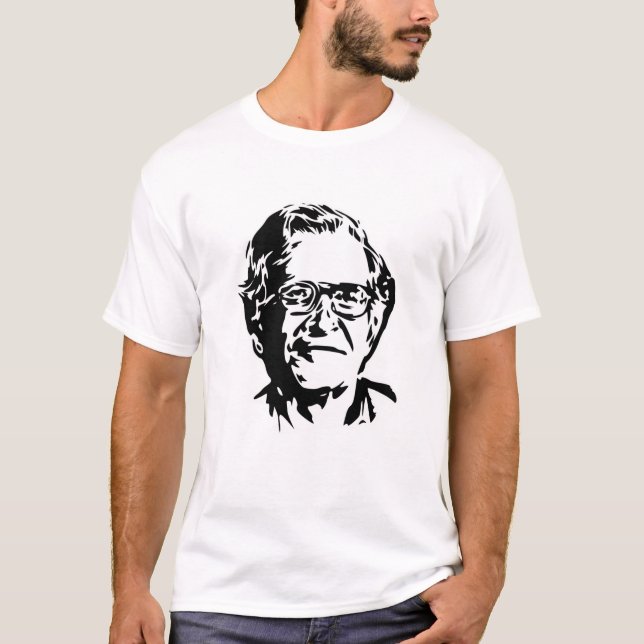 Camiseta Noam Chomsky stencil White (Frente)
