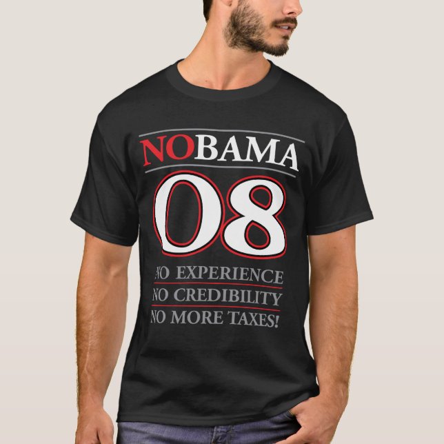 Camiseta NOBAMA 08 - Nenhum Obama (Frente)