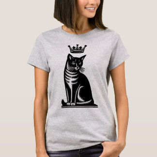 Camiseta Noble Feline Woodcut Style